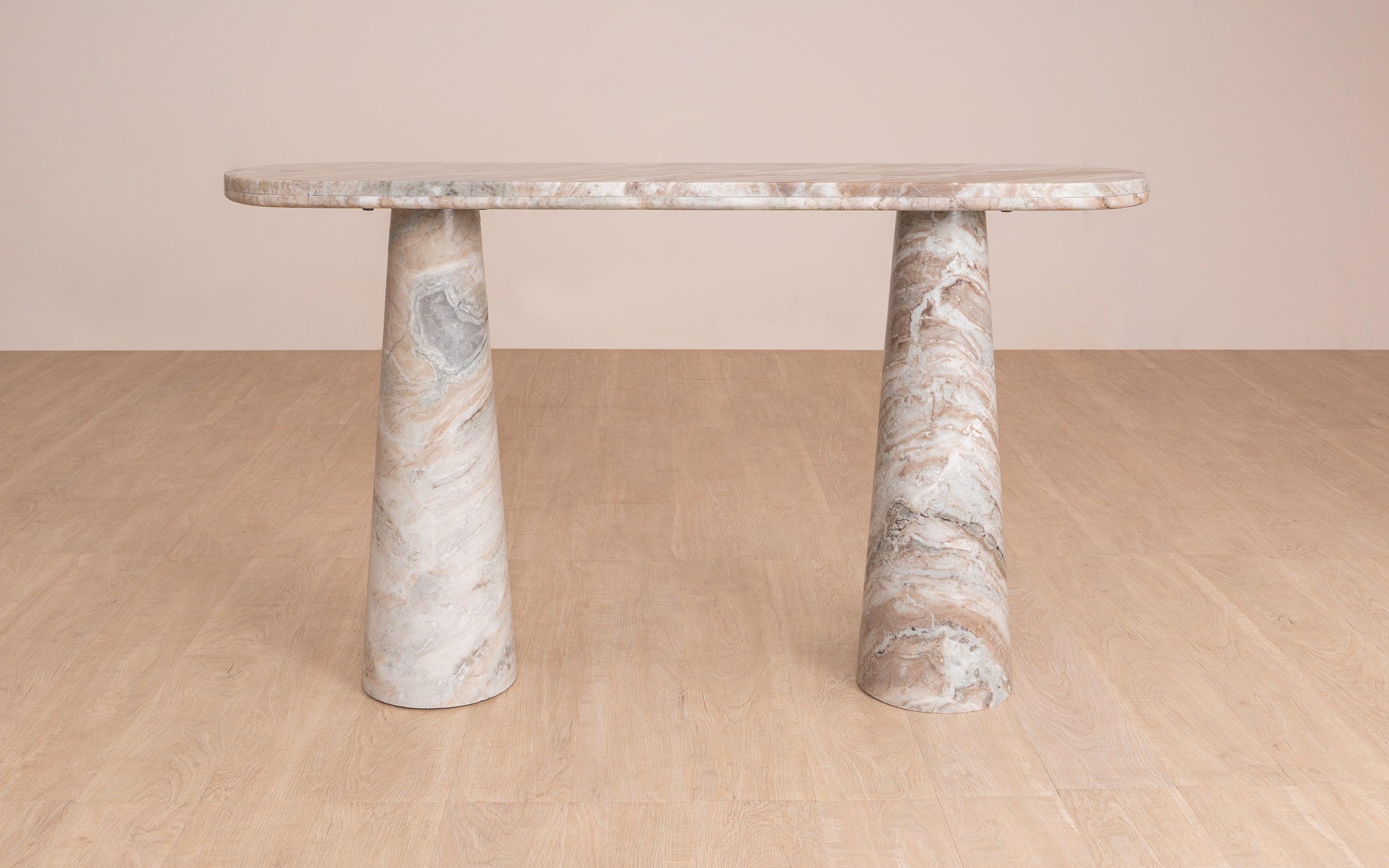 Hump Toronto Marble Console Table with White Finish - Orange Tree